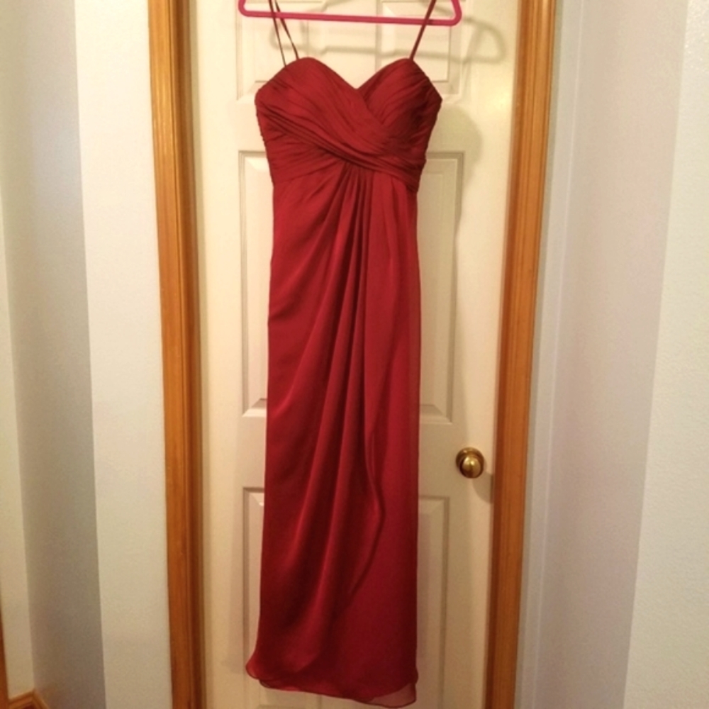 Burgundy Formal Dress - Bridesmaid / Prom